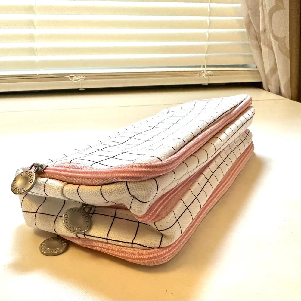 Large Spacious Pencil Case Pouch Organizer Plaid School Office